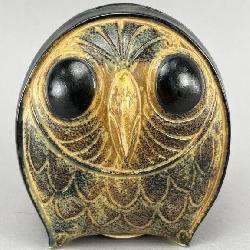 Owl Ceramic Coin Bank, 5-Inch Handcrafted