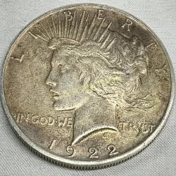 1922 Silver Peace Dollar Coin