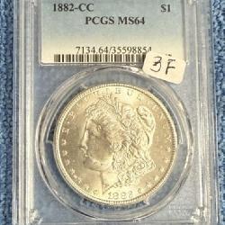 1882 PCGS MS64 Silver Carson City Morgan Dollar