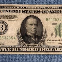 $500 1934 Federal Reserve Note