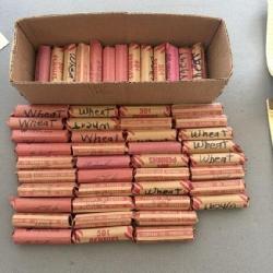 Approx. 64 Rolls of Wheat Pennies