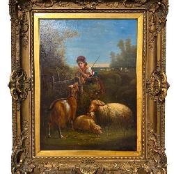 19th CENTURY FRENCH OIL ON CANVAS