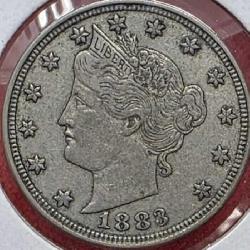 1883 Liberty Nickel Without Cents