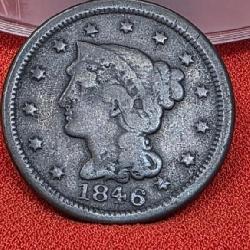 1846 Slanted 6 Braided Hair Cent