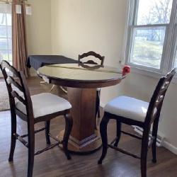 Modern Ascot round dining table with protective