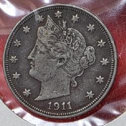 1911 Liberty Nickel With Cents