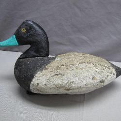Hand-Carved Duck Decoy With Markings