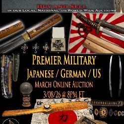 Premier Military Japanese / German / US WWI, WWII, CIVIL WAR, Militaria Auction