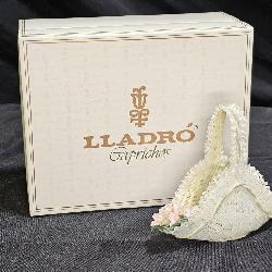 Lladro 7606 VERY RARE Museum Basket of Flowers