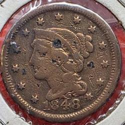 1848 Braided Hair Cent