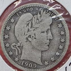 1909 Barber Quarter