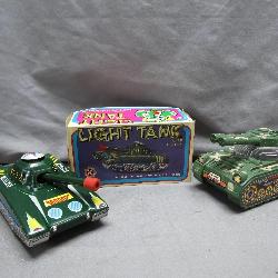 Retro Tin and Plastic Toy Tanks