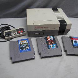Classic NES Console With Games and Controller