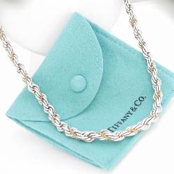 Tiffany & Co. 18K YG, Sterling Rope Chain