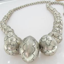 L.Y. Sterling Southwest Graduated Bead Necklace