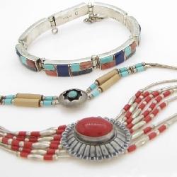 Three Southwest Sterling Bracelets