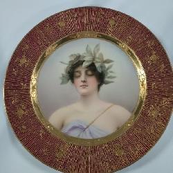 Royal Vienna Austrian Porcelain Plate, 'Daphne'