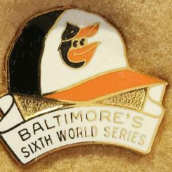 1983 Baltimore Orioles 6th World Series Baseball Press Pin