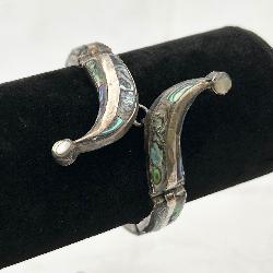 Unique Sterling Silver & Abalone Bracelet