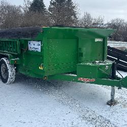 Green DuraDump Tandem Axle Dump Trailer- 8k Lbs Cap