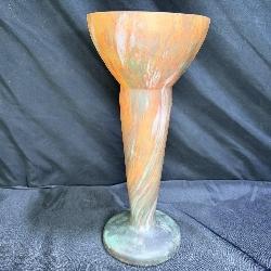 Art Deco Charles Schneider Style Trumpet Vase