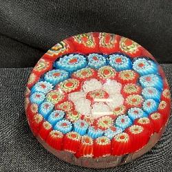 Tozai Millefiori Hand Blown Glass Paper Weight