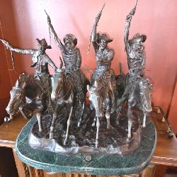 Frederic Remington - Coming Through The Rye Bronze Sculpture
