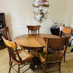 Spindle Back Oak Dining Set