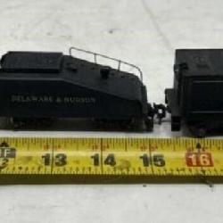 vintage model train set featuring a black steam