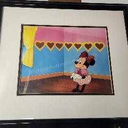 Minnie Mouse Hand Painted Cel w/ Background
