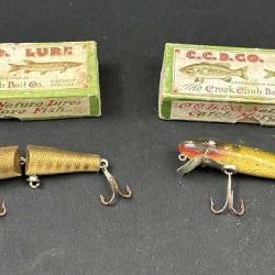 2 Creek Chub Baits Lures No 2600 w/ Boxes