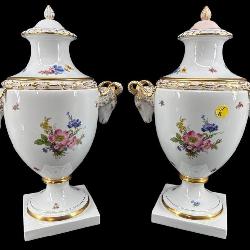 2 FORSTENBERG WEST GERMANY RAMS HEAD PORCELAIN