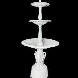 MONUMENTAL 3 TIER CAST IRON SWAN FOUNTAIN