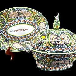 COIMBRA PORTUGAL HAND PAINTED LARGE TUREEN WITH