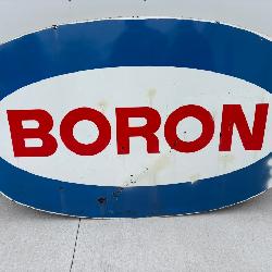 Large Petrol Boron 3 Color Single Sided Porcelain Sign