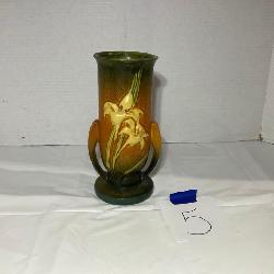 Roseville Zephyr Lily double handle vase
