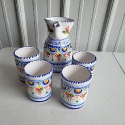 Clay Sangria Pitcher with Matching CupsClay Sangria Pitcher with Matching Cups