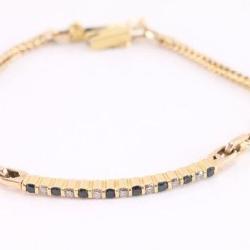 Ladies Diamond & Sapphire Bracelet.