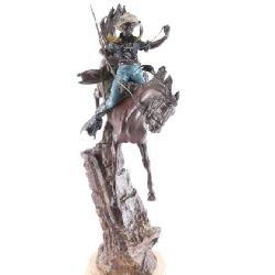 Bronze Sculpture of Trooper on Horseback.