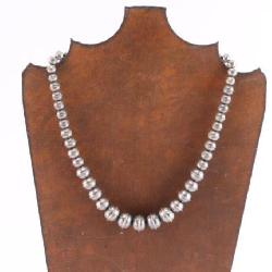 Sterling Aztec Bench Bead Necklace