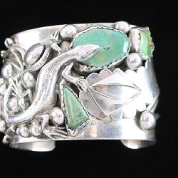 Stunning Turquoise & Sterling Cuff.