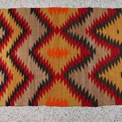 Navajo Rug w/Chevron & Crystal Design.