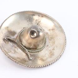 Sterling Sombrero Pin.