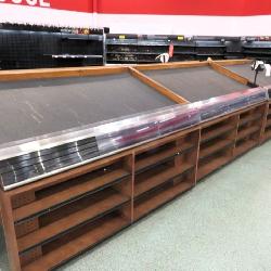 6ft Slant Produce Tables W/front Shelving Insert