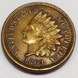 1863 Indian Head Penny High Grade