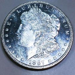 1887 Morgan Silver Dollar Gem Uncirculated DMPL