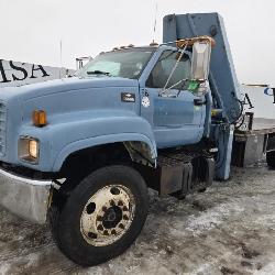 60020 1999 Chevrolet C6500 Flatbed Crane Truck img1
