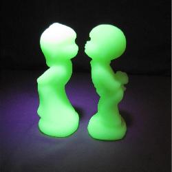 Fenton Uranium Glass Figures in Classic Glow