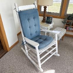 White Wooden Rocking Chair