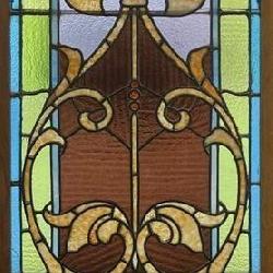 Antique Stained Glass Panel 25